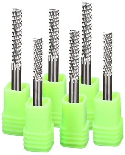 5 Stücke 3,175/4/6/8mm Vollhartmetall Mais Fräser Bits Schaftfräser CNC Bohrer for PCB(8x8x25)