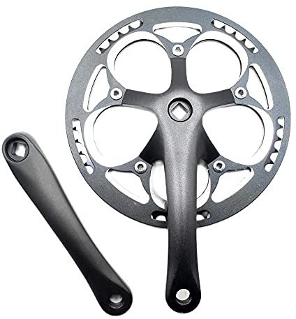 LUOKEKE Kurbelgarnitur 52t Single Geschwindigkeit 170mm Rennrad Falten Fahrrad Kurbel Aluminiumlegierung Fahrrad Kurbel Set Kette Wheel Kettenrad Getriebezubehör Fahrrad Kurbelgarnitur