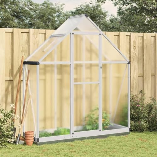 Xichuzi Gewächshaus mit Fundamentrahmen Silbern 169x58x202cm Aluminimum, Frühbeet, Tomatenhaus, Treibhaus, Greenhouse, Garten Zubehör - 4005819