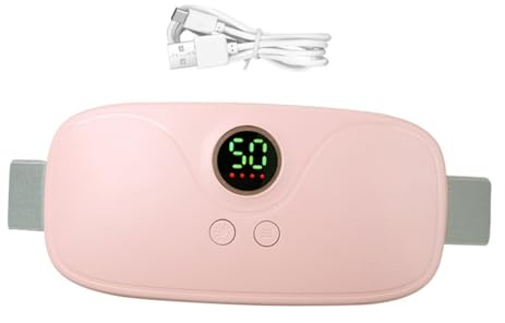 Cinturón de Masaje Uterino Cálido Rosa 1 Juego USB | Calentamiento Constante 10w 3, 7v, Material Cómodo Abs y Cobre, Abdomen y Cuello, para Mujeres y Niñas