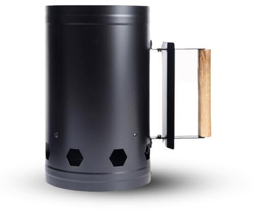 equlup Chimney Charcoal Starter, Stainless Steel Barbecue Chimney Starter 27.5x25.5cm 10.83x10.04in Fire Starter Grill Tool for Outdoor Cooking