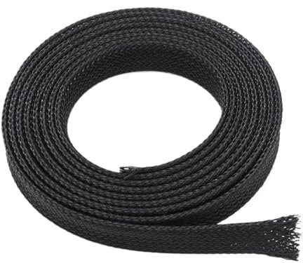 AMENGJ Guaina per Cavi Elettrici Guaina Intrecciata in Pet Nero da 2 m, Diametro 1~40 mm, Guaina di Protezione for Cavo Isolato, Tubo in Nylon ignifugo(30mm)