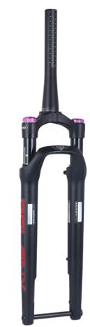 GJYDPU Fourche Suspension Vélo Gravel 700c - Axe Thru 12x100mm, Débattement 60mm, Cône 1-1/2, Frein à Disque 70mm, Fourche à Air avec Verrouillage Manuel pour Vélos Route et Gravel