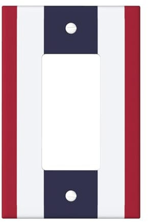 Cubiertas de salida con estampado de bandera de Tailandia, 1 placa de pared de tamaño estándar, cubiertas de placas frontales de policarbonato de doble salida