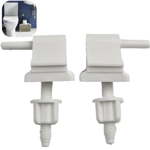 Toilet Seat Fixings Plastic Toilet Seat Hinge Replacement Kit Toilet Cover Screws for WC Toilet Blind Holes, 4cm