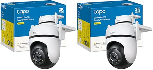 Tapo TP-Link 2K(4MP) Caméra Surveillance WiFi extérieur 360° C520WS, Vision Nocturne Couleur Starlight, Détection de Personne et Suivi de Mouvement, Étanche IP66, Alarme sonore Personnalisable