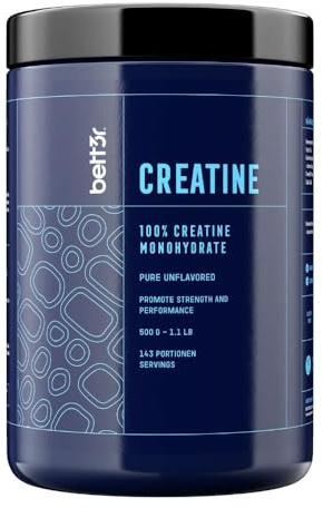 Creatin Monohydrat Pulver 500 g – Mikronisiertes Kreatin, reines Creatine Monohydrate – ohne Zusätze, 100% vegan – 143 Portionen – Made in Germany – Bett3r Kreatin Monohydrat