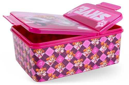 p:os Paw Patrol lunchlåda för barn med fack – läckagesäker Bentolåda för dagis och skola – matlåda för flickor
