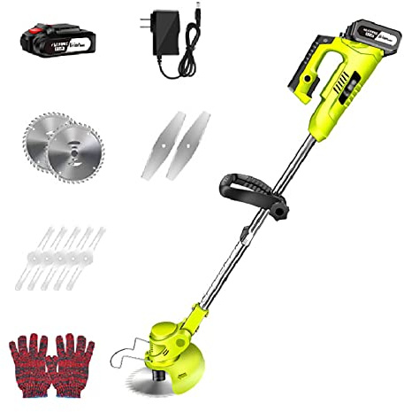 Tondeuse à Gazon autoportée sans Fil 36 V, Longueur rétractable avec désherbeur Rotatif à hélice pour la Taille des arbustes et des pelouses de Jardin