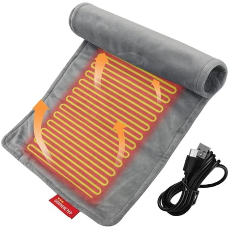 Arroopu Heizkissen Für Den Rücken | USB-Aufladbares Heizgerät - Heizauflage Für Autositz Mit USB-Aufladung,Für Den Rücken, Die Beine, Die Arme, Knie, Bauch, Stuhl, Bett, Sofa, Arbeitsplatz Und