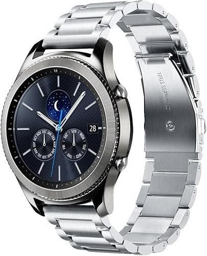 Rostfritt stål-armband för Huawei Watch GT 6 Pro/GT 6/GT 5 Pro/GT 5/4 46 mm/Huawei Watch 5/4 46 mm/Ultimate 2, 22 mm metallarmband affärsklockarmband rostfritt stål-armband för damer och herrar