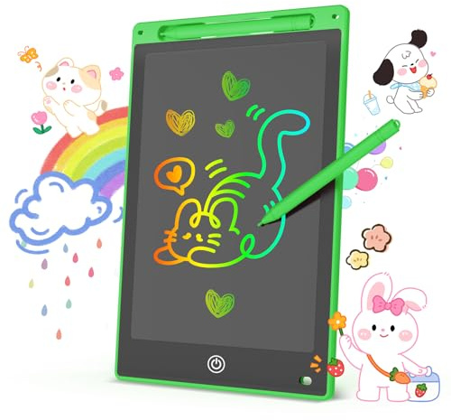Tavoletta Grafica LCD Scrittura Colorata, Lavagna Digitale Cancellabile con Pulsante Elimina e Blocco Schermo, Giocattolo Educativo e Regalo di Compleanno e Natale (Verde, 12 inch)