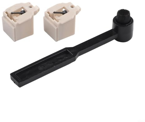 BildeeMait Ago per giradischi ATN3600L per Audio-Technica AT-LP60X, punta conica per 33/45 giri/min, compatibile con AT3600 AT3650, con spazzola di pulizia (2 pezzi)