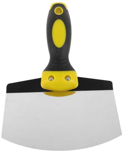 MAGICLULU Raspador Curvo de Acero Inoxidable para Alisar Yeso y Pintura, Herramienta Compacta y Fácil de Manejar para Trabajos de Revestimiento en Paredes