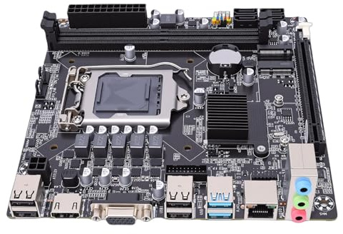 PUSOKEI Carte Mère de Jeu H110, Carte Mère D'ordinateur Mini ITX, LGA 1151, DDR4 Double Canal, Disque Dur M.2 Nvme et Emplacement WiFi M.2, Série ATA3.0 6 GB/s, PCI E X16, Ports D'E/S