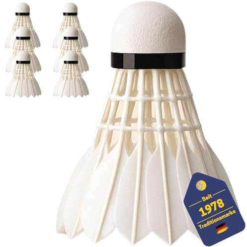 BEST SPORTING Set di 6 palline da badminton (lento)