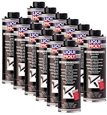 12x LIQUI Moly 6112 Unterbodenschutz Bitumen schwarz Dose Unterboden-Schutz 1L