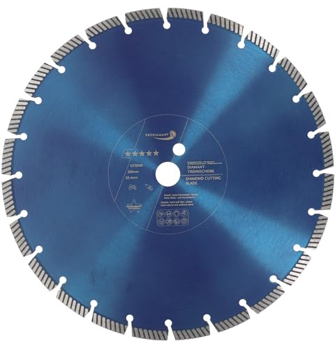 PRODIAMANT Fastcut Highspeed Diamant-Trennscheibe 350 mm x 25,4 mm für sehr harte Baustoffe wie Kalksandstein