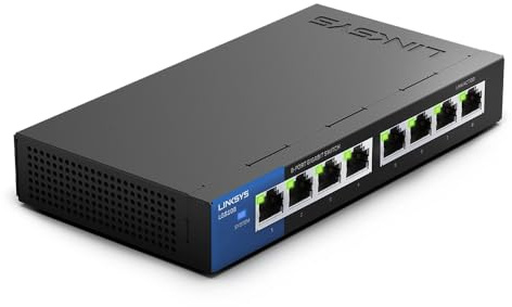 Linksys lgs108 di eu RTL unman Aged 8 porte switch Gigabit – Retail Pack