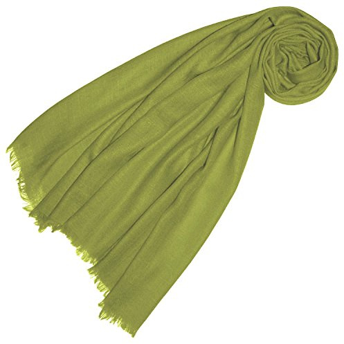 Lorenzo Cana Damenschal Pashmina Schal Schaltuch 100% Kaschmir Kaschmirschal Kaschmirtuch Frauenschal Grün 78568
