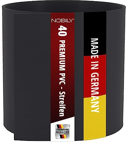 Premium Zaunsichtschutz HART-PVC / 40 x Streifen 2,525 m/Höhe 19 cm Anthrazitgrau - Zaun Sichtschutzstreifen für Doppelstabmattenzaun Zaun Sichtschutz anthrazit