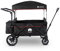 elvent® WagonPro Premium Bollerwagen/Handwagen faltbar mit Dach I 4 Sitzplätze | groß I Sitzpolster, Hecktasche, Off-Road-Reifen, Feststellbremse, 5-Punkt-Gurt I für 4 Kinder (Schwarz)