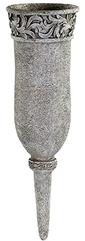 Grabvase zum Stecken - wetterfeste Kunststein Friedhofsvase Ø 10 x 33,5 cm