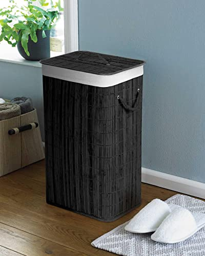 Country Club ROUND Bamboo Laundry Basket CHARCOAL (Oblong)