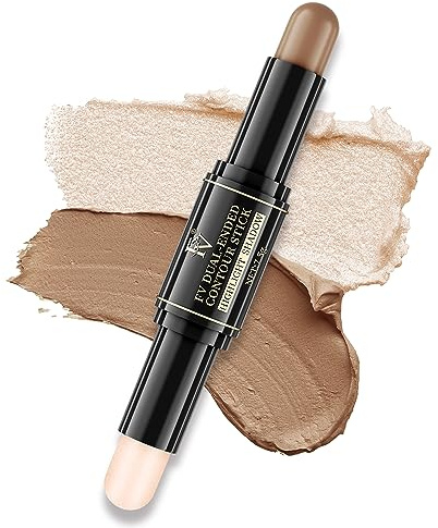 FV Kontur-Duo Stick, Wasserfester Highlighter & Konturenstift, Cremige Textur, Langanhaltend, Leichtes Verblenden Contouring Stick, Mattes Finish, 02 Light/Medium