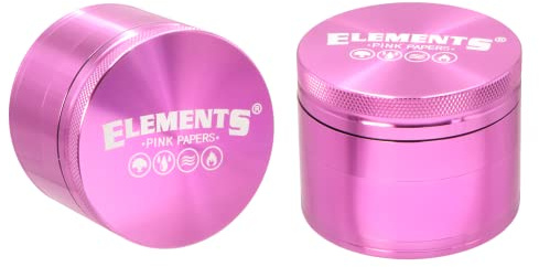 ELEMENTS 20564 Grinder 61 mm 4-Piece Aluminium Pink