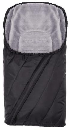 Fußsack für Kinderwagen mit Babywanne und Babyschale inklusive Handwärmer für Kinderwagen/Baby Fußsack mit Kapuze für 3-Punkt und 5-Punkt Gurte/Winterfußsack mit Reißverschluss