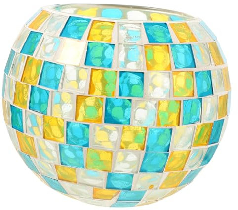 Homoyoyo Stained Glass Lampshade Baroque Decor Vintage Glass Hanging Lights Indoor Crystal Ceiling Fan Lamp Accessory Replacement Lamp Shade E26/E27 Light Cover