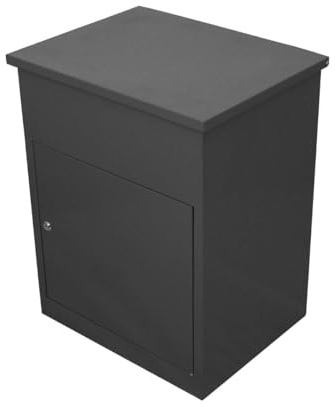 Parcel Post Box Lockable Wall Mounted Secure Large Outdoor Letter Smart Mail Drop Box Weatherproof Galvanised Steel | 5 Keys | 580 x 460 x 360mm