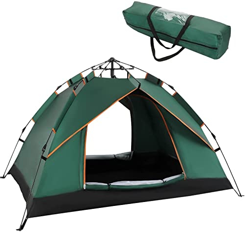Campingzelt, sofortiges automatisches Pop-Up-Zelt, 2–3 Personen, leichtes Outdoor-Campingzelt, wasserdicht, Winddicht, UV-Schutz, einlagiges Frühlings-Campingzelt, perfekt für Stra