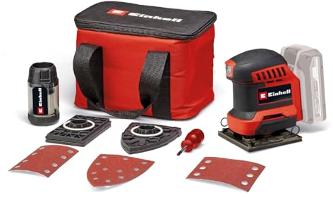 Einhell Akku-Faustschleifer TE-OS 18/113 3X Li-Solo Power X-Change (18 V, Schwingschleifer, 3x wechselbare Schleifplatten, 1,8 mm Schwingkreis, inkl. Zubehör ohne Akku)