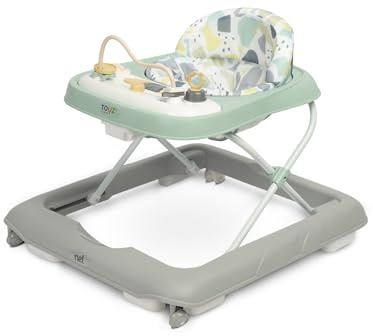 CARETERO - Ayuda de Aprendizaje para Bebés - Babywalker Nel - a Partir de 6 Meses con Tablero de Aprendizaje - Juego y Andador - Aprender a Caminar y Desarrollar la Motricidad Fina - Gris