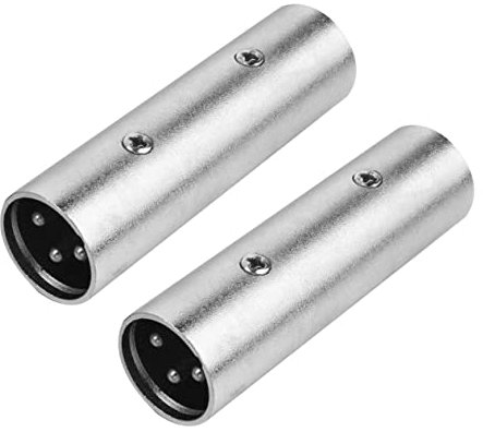 Yardenfun 2 Stück 3-poliger XLR Stecker Stecker Mikrofon Line Adapter XLR Koppler Für Mischpult Und Audio Langlebiger Metallanschluss Für Mikrofon Und Leistungsverstärker Verbindung