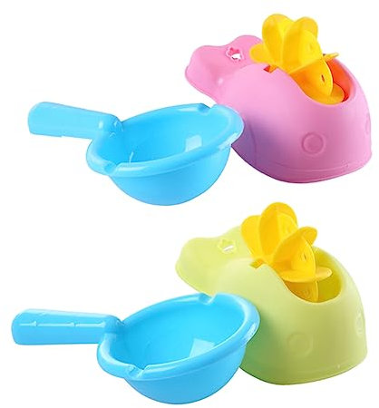 BCOATH Säuglingsspielzeug-Set 4-teilig Baby-badespielzeug Fisch Wasserrad Kreatives Baby-badespielzeug Für Die Dusche