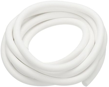 PATIKIL Silicone Foam Seal Strip, 3 M(9.8FT) 10mm(0.39) Dia Backer Rod Round High Density Solid Sponge Rubber Weather Stripping Cord for Sealing Gap Blocker Insulation, White