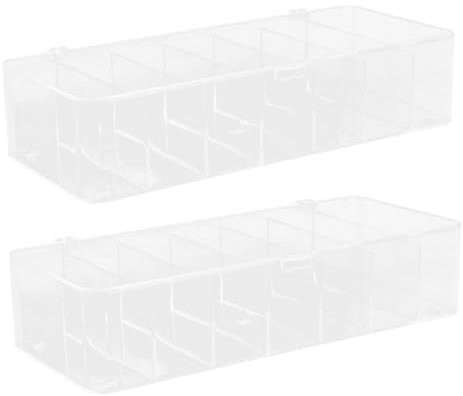 SHINEOFI 2piezas Caja De Almacenamiento Con Tapa De Organizador Para Bolsitas De Té y Paquetes De Azúcar Unidades Para Encimera De Cocina o Estante De Gabinete