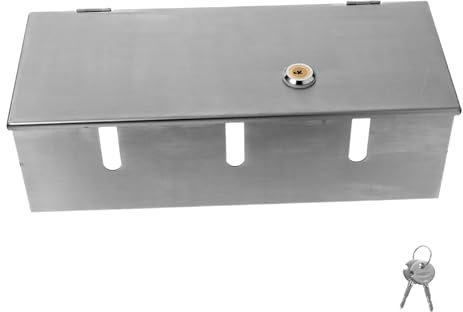 WOONEKY Protector Para Enchufes De Pared Tipo Caja Metálica De Acero Inoxidable Resistente Antirrobo Embellecedor Para Interruptores Exterior