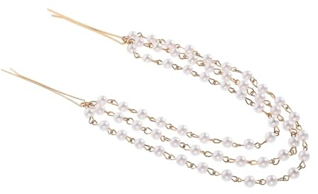 FRCOLOR Elegant Flerlagrad Pärltofs Hårklämma i Guld Hållbar och Lätt Håraccessoar för Brud och Tärnor vid Bröllop och Festliga Tillfällen
