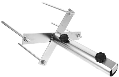 SHINEOFI Soporte para Sombrilla de Exterior Desmontable de Hierro Ancla Fija para Parasol de Jardín y Playa Estaca Portátil para Suelo Suelto Adecuado para Camping y Terraza