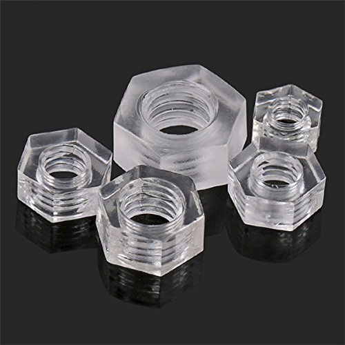EsportsMJJ Mxhn1 50Pcs Dadi Acrilici In Plastica Esagonale Dado Rondella Esagonale Dadi M2 M3 M4 M5 - M2