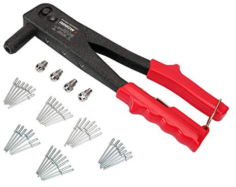 Arrow Heavy Duty Riveter Kit with Assorted 120 Rivets | Professional Pop Rivet Gun for Metal work, Gutter, Automotive and other common DIY projects
