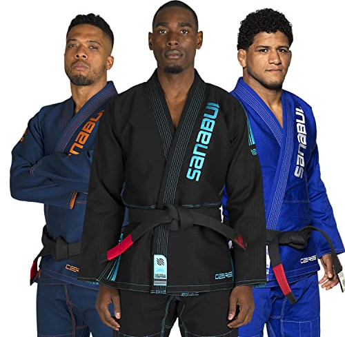 Sanabul Core concorrenza Brazilian Jiu Jitsu Bjj GI Ibjjf approvato (vedere speciale guida alle taglie), Unisex - Adulto, BLACK/PURPLE, A0
