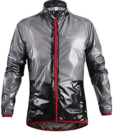 Mountain Bike Riding Raincoat Bicycle Protective Raincoat Jacket Jacket Waterproof Transparent Raincoat Hooded Waterproof Riding,Black,S