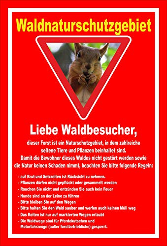 Melis-Folienwerkstatt Schild Wald-Naturschutzgebiet - 60x40cm - 3mm Aluverbund – 20 VAR S00359-203-D
