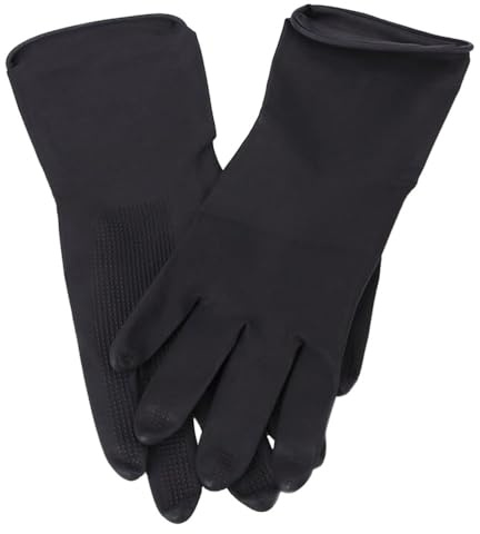 SOLUSTRE De Coloration Cheveux Réutilisables Taille S Antidérapants Imperméables En Latex Pour Salon De Coiffure Teinture Lavage Cuisine Et Ménage 5 Paires