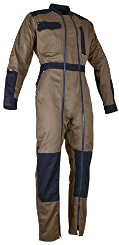 LMA Workwear 4111 CHAUDRON Combinaison avec double fermeture Taille S Châtaigne/gris foncé
